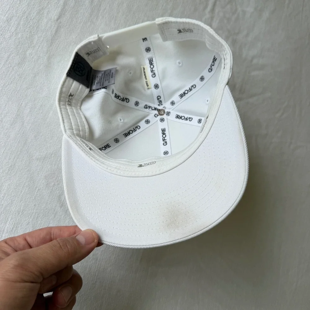 G/FORE 239 Golf Hat White Green Embroidered Snapback Cap Flexfit 110 Mens